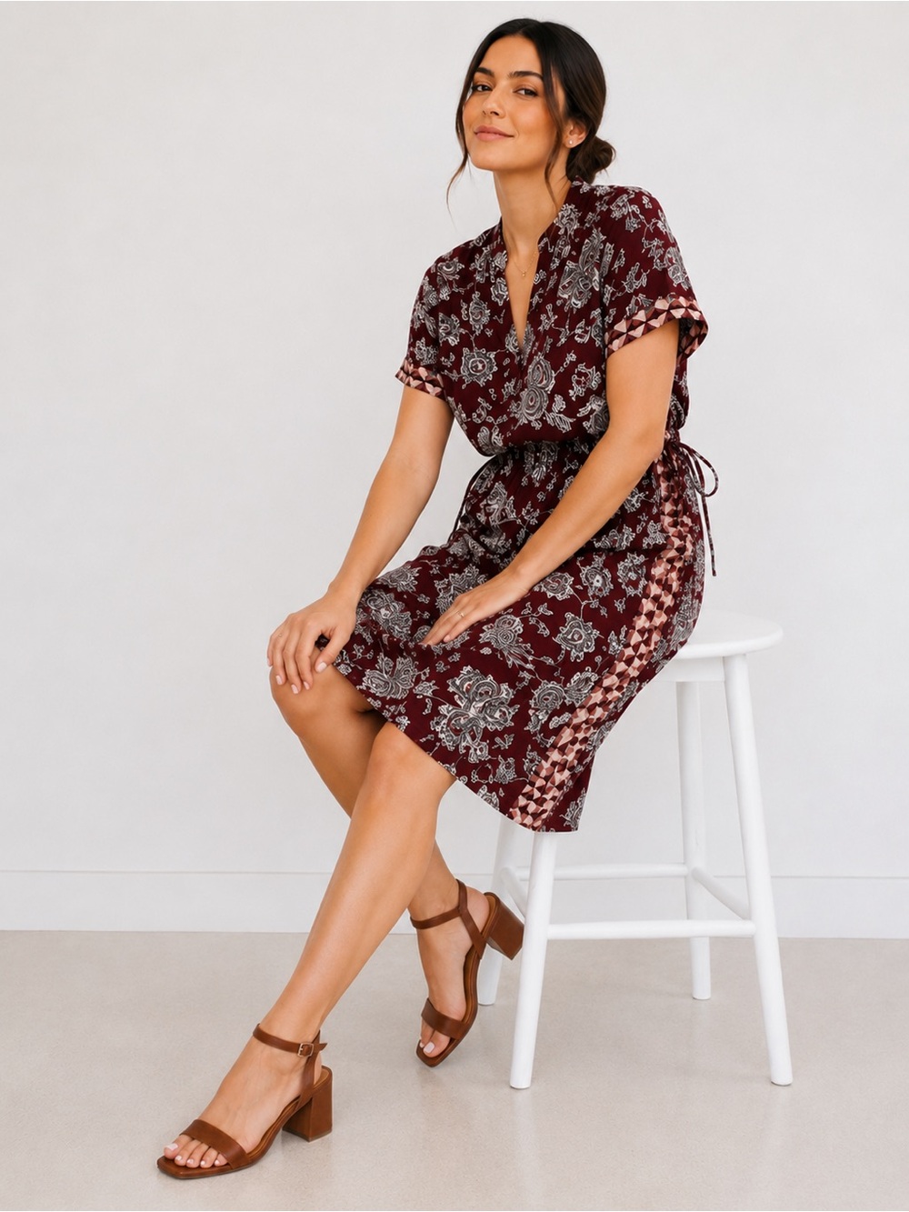 Scotch & Soda Printed Midi Dress Size M